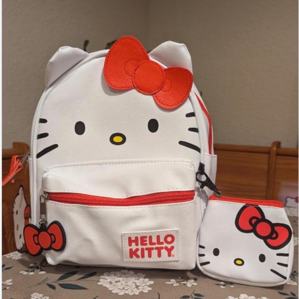 NEW Hello Kitty Mini Backpack Faux Leather